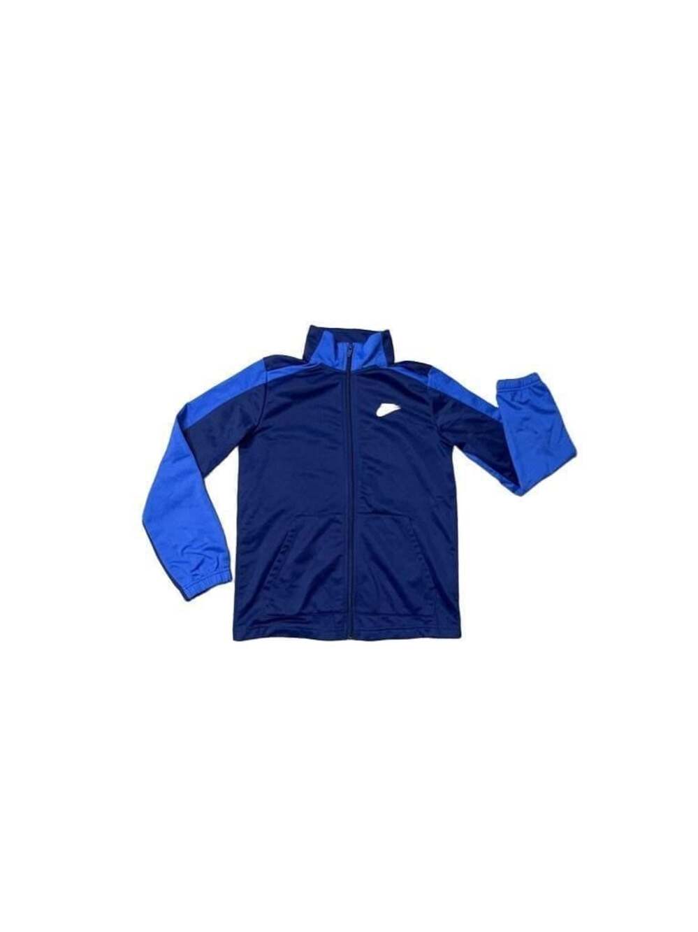 Nike Boys Blue and Navy Full-Zip Track Jacket with Back Logo